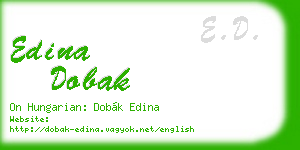 edina dobak business card