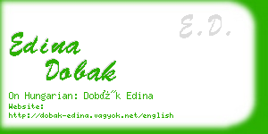 edina dobak business card
